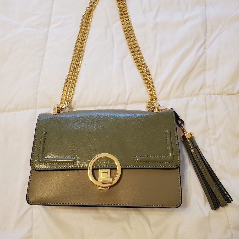 Women hand bag. Aldo. Small. Olive green two-tone. Price is firm